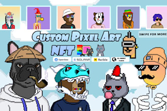 create crypto punks, pixel nft art collection