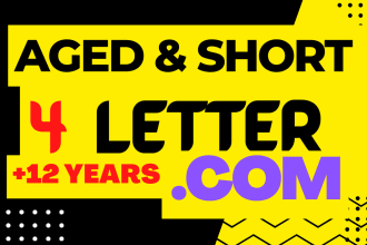 give you an aged short 4letter domain name