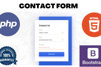 create php contact form, email sending, captcha, validation