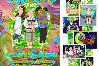 draw you into rick and morty art style