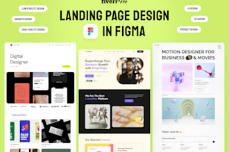 design a responsive landing page or website in figma