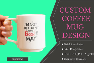do custom coffee mug design for pod business