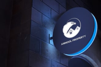 create professional minimal real estate construction company logo design
