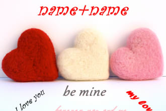 put text into a picture od heart