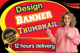 design modern youtube thumbnail facebook banners in 12 hours