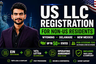 register your US llc with ein for residents and non residents, or UK ltd