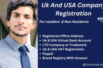register your ltd or llc company in uk and USA, vat and ein registration