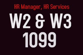 be your HR manager for w2 for employees, 1099 for independent contractors