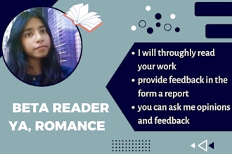 beta read your romance, erotica, ya novels and stories
