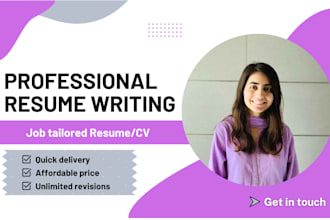 provide a professional resume and CV writing service