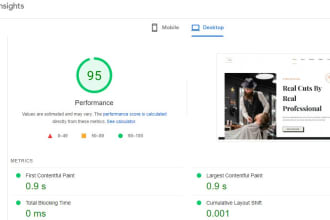 fix page speed and core web vitals in just a few hours