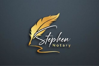 do a luxury signature notary logo  for your business