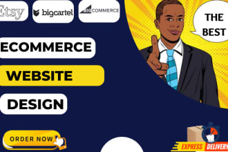 design big cartel, bigcommerce store, etsy shop setup