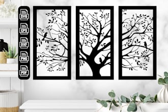 create custom metal wall art sign, teelaunch, laser cutting cricut