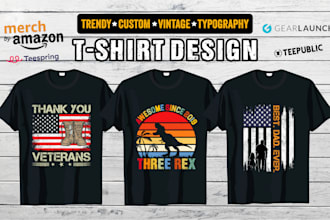 create trendy t shirt design for pod business