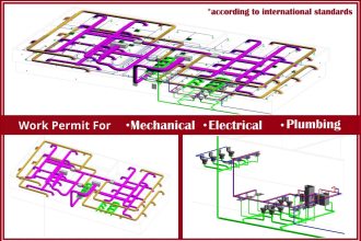 design hvac, plumbing plan on revit, autocad for work permit