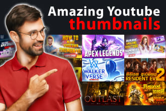 design attractive, amazing, viral youtube thumbnail for you