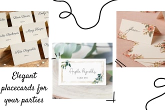 create wedding and party seating chart and place cards
