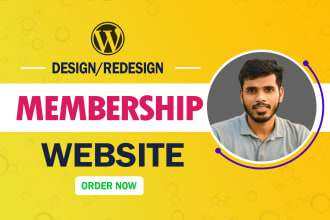 build wordpress membership website or subscription website