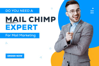 integrate mailchimp, setup mailchimp automation and design mailchimp template