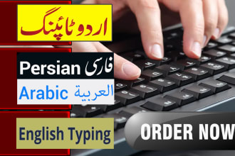 do urdu and english typing services