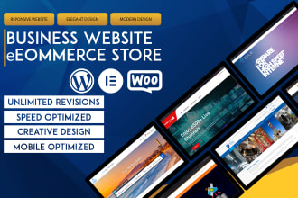 build responsive wordpress website and ecommerce store