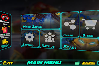 design eye catching 2d and 3d game ui for mobile and pc