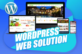 create a wordpress website, customization, and bug fixes