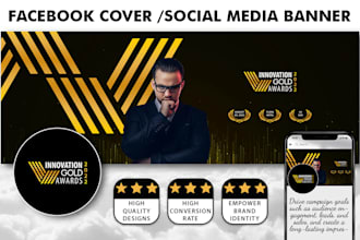 design impressive facebook cover or social media banner
