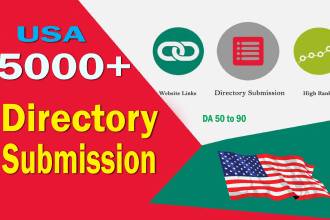 build high quality USA directory submission SEO backlinks