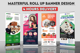 design roll up banner, pull up banner, pop up banner,