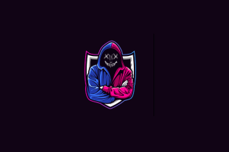 dodesign a cool mascot logo for gaming team, twitch