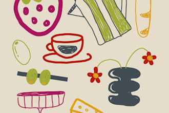 create modern minimalist poster food lifestyle