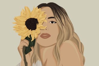 make aesthetic portrait illustration for everyday use