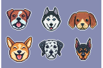 create an unique pixel art potrait for your pet