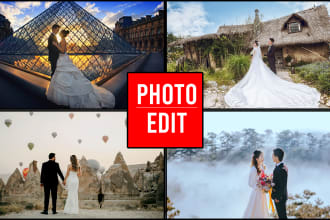 do  wedding photo editing, wedding image editing and retouching