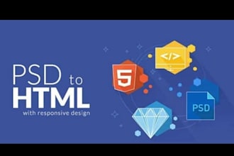 be your frontend developer for convert psd to html
