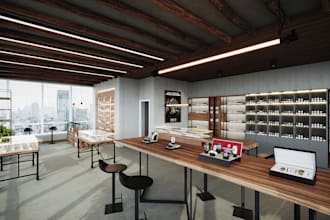 create render 3d images extrerior, interior for store, shop