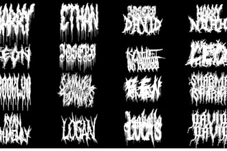 design death metal, brutal, horror, dark, slamming, insane and crazy logo
