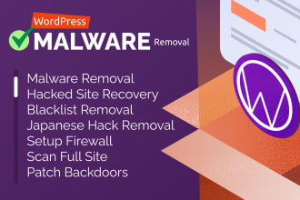 do malware removal, recover hacked site, and fix wordpress security