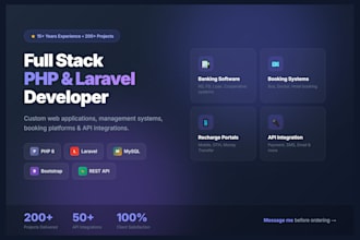 be full stack PHP, laravel, bootstrap, jquery developer