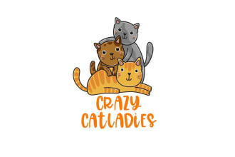 give creative cat logo design with new concepts