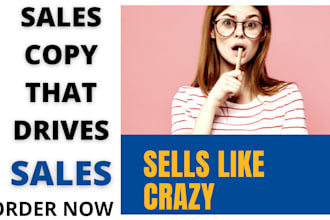 be your sales page copy and landing page copywriter