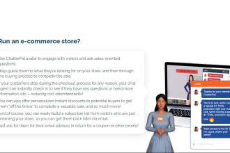 create 3d avatar chatbot for websites or landing pages