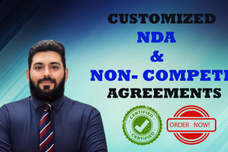draft legal nda and non compete agreement for you