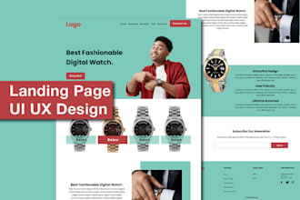 do web UI, landing page, website UI UX design in figma,wordpress