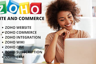 design a responsive website on zoho sites and commerce for online store
