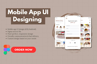 design clean mobile app UI in figma, custom app UI design