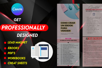 design pdf, ebooks, workbooks, lead magnets and checklist using canva