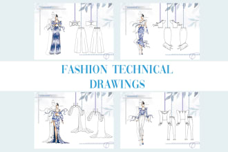 create professional technical sketches and tech packs